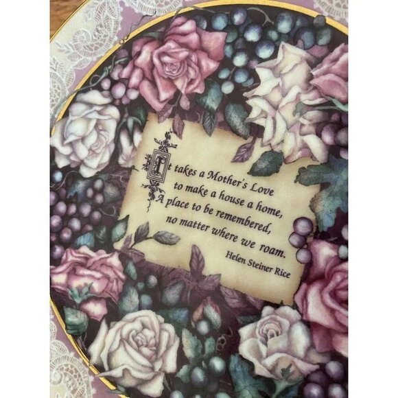 ‘A Mothers Love’ 8" Plate Helen Steiner Rice REMEMBRANCE Bradford Exchange 1994 - Picture 6 of 7